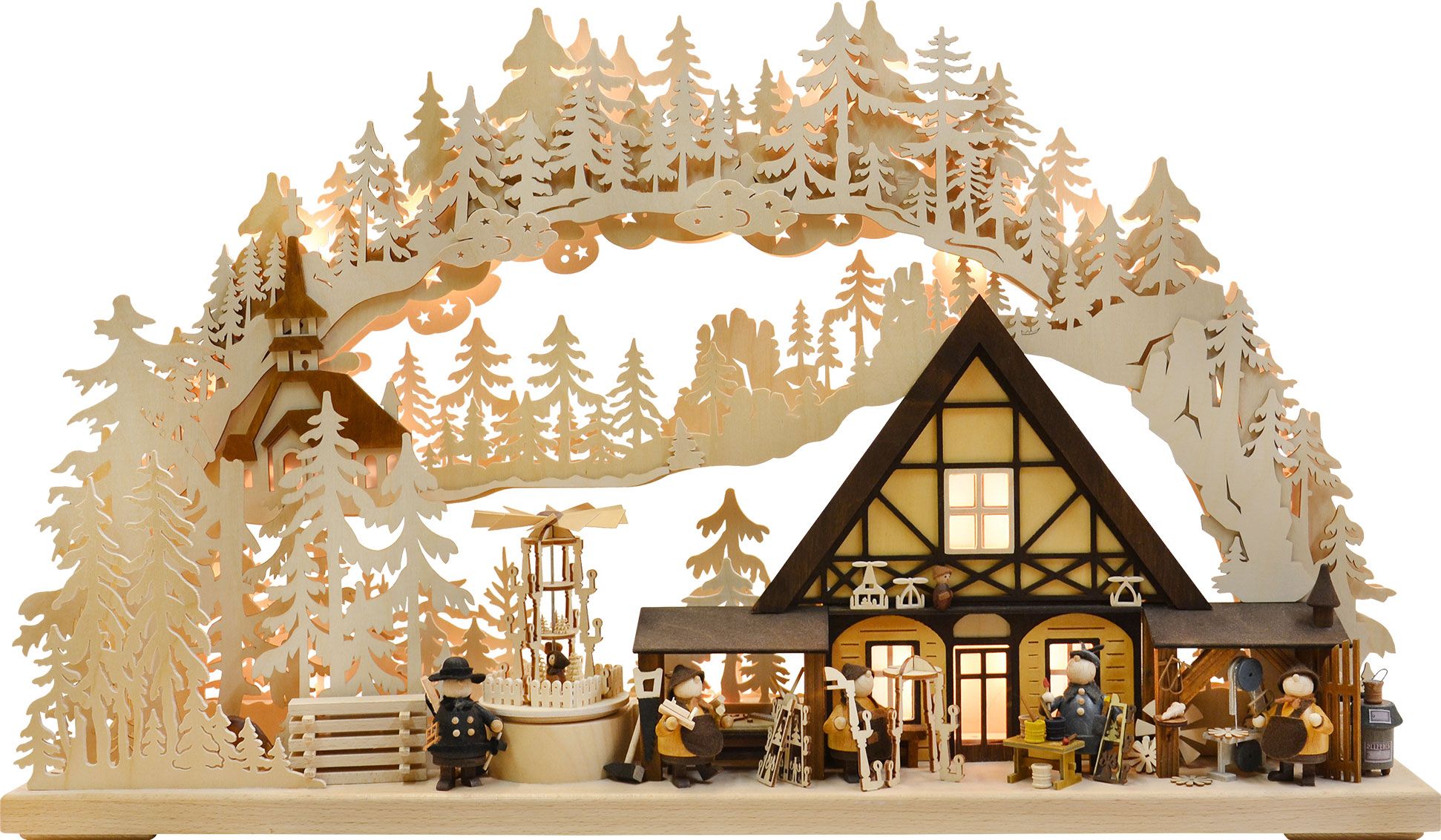 3D-Schwibbogen suur, Pyramidenmanufaktur, koos püramiidiga