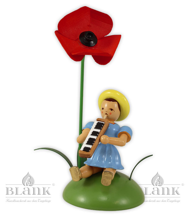 Mohnblume /Melodika Blumenkind sitzend