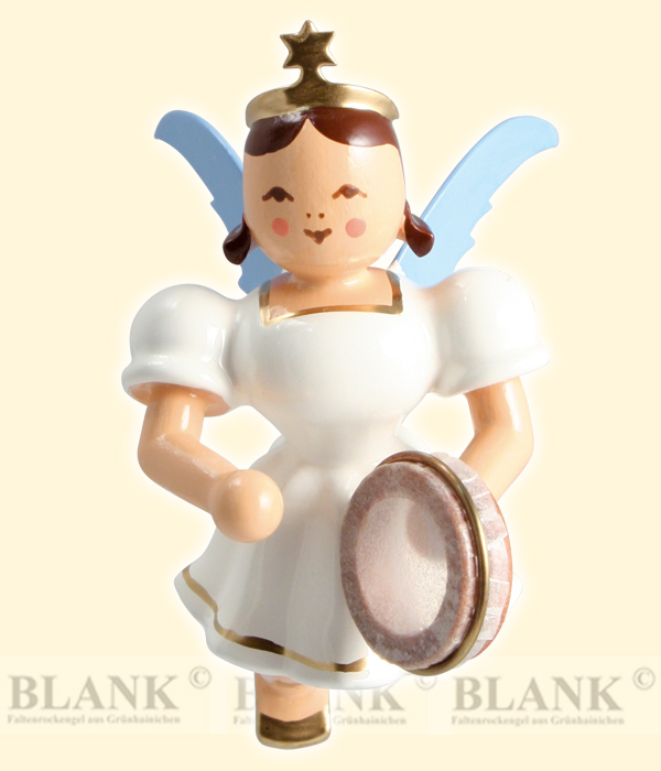 Floating angel tambourine, coloured