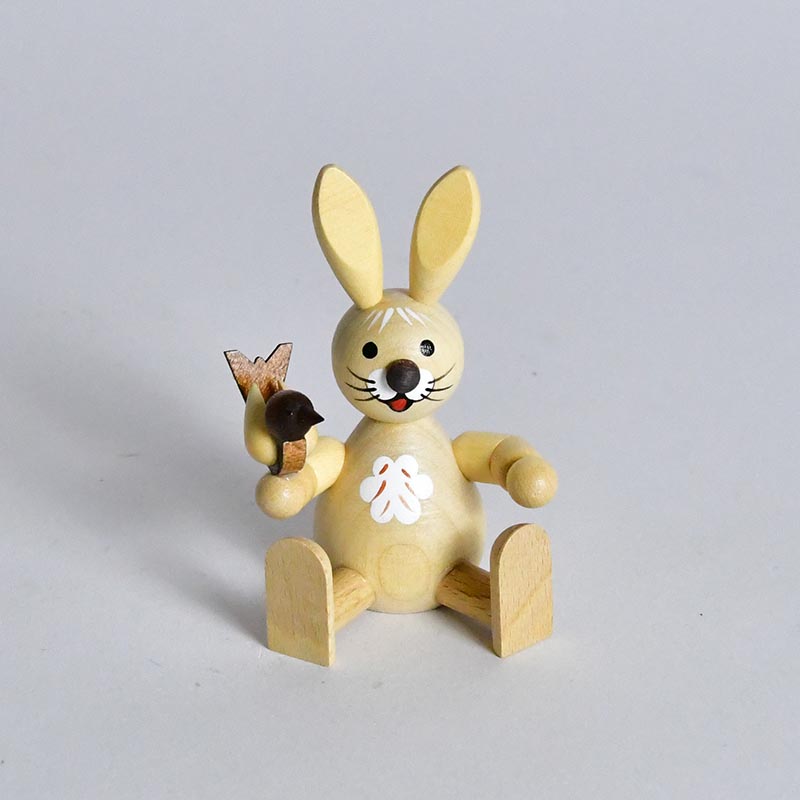 Hase, sitzend, Vogel