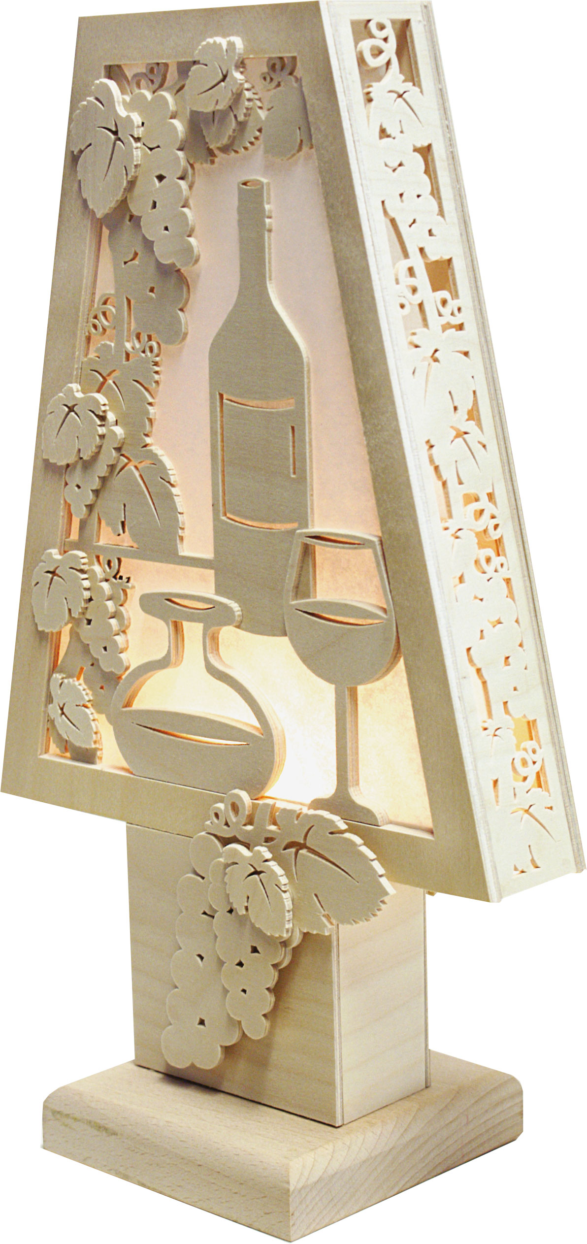 Lampe romantique, vin, nature