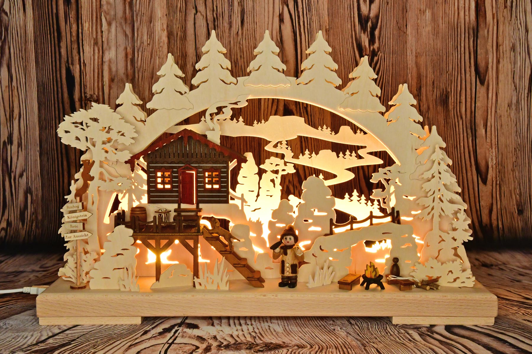 LED-Schwibbogen kl., Sächsische Schweiz