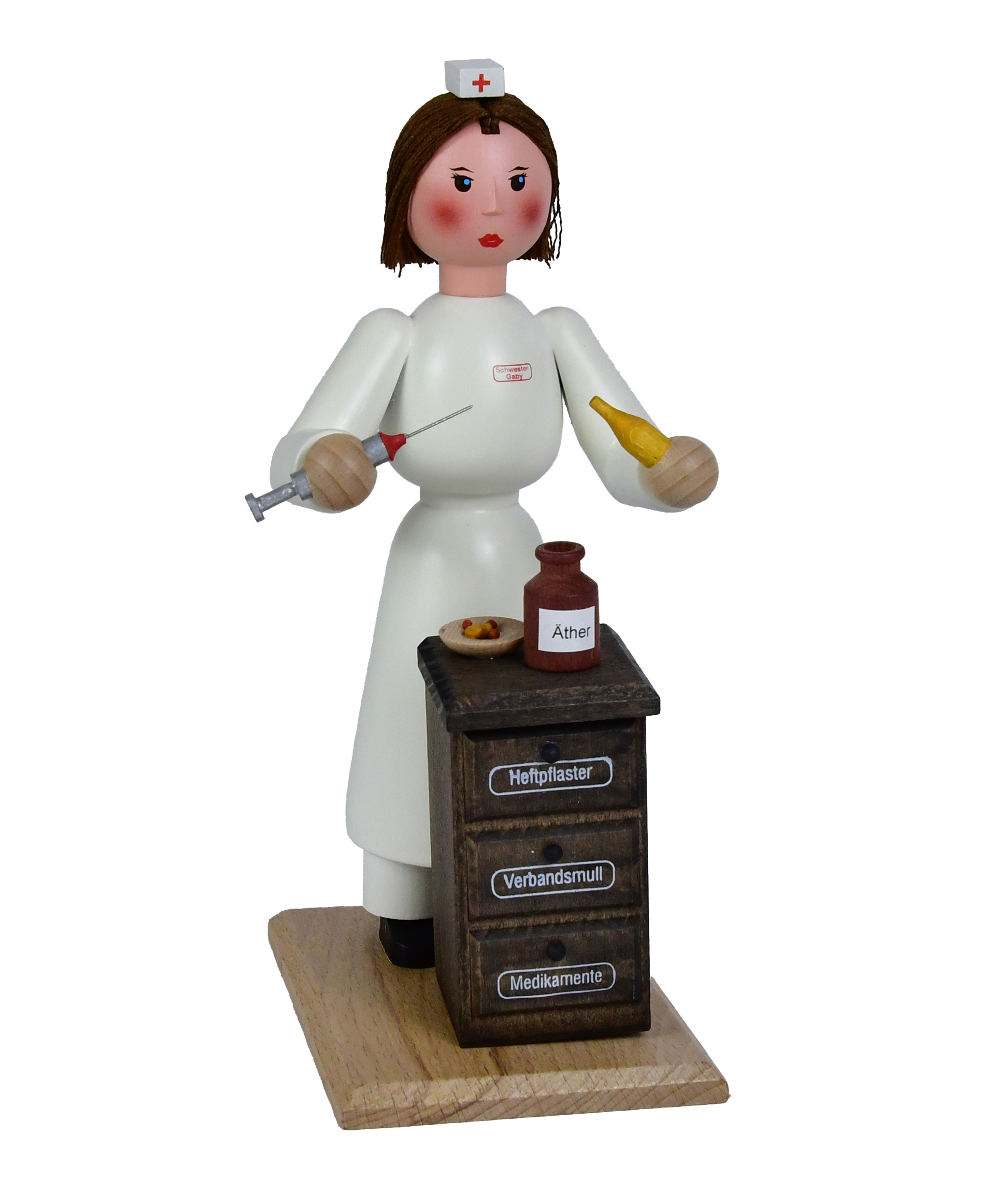 Rauchmänner, Krankenschwester mit Spritz ca. 20 cm