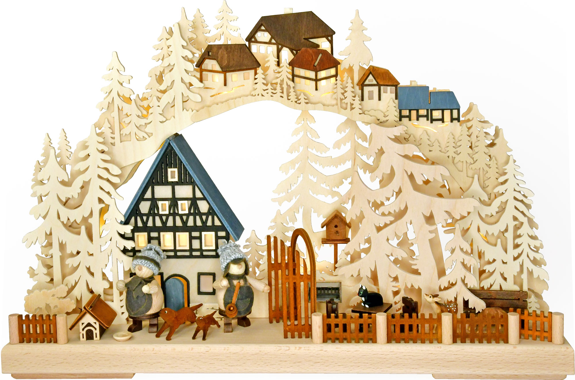 3D-Schwibbogen klein, Fachwerkträume Mollies, USB-Stromversorgung 3D-Schwibbogen klein, Fachwerkträume Mollies, USB-Stromversorgung