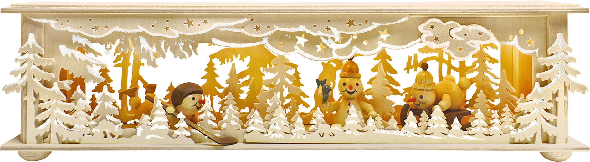 Room light, small, 3 snowmen, hoarfrost