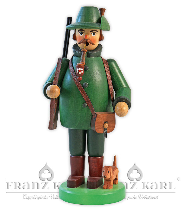 Forester with carved dog Small pipe smoker