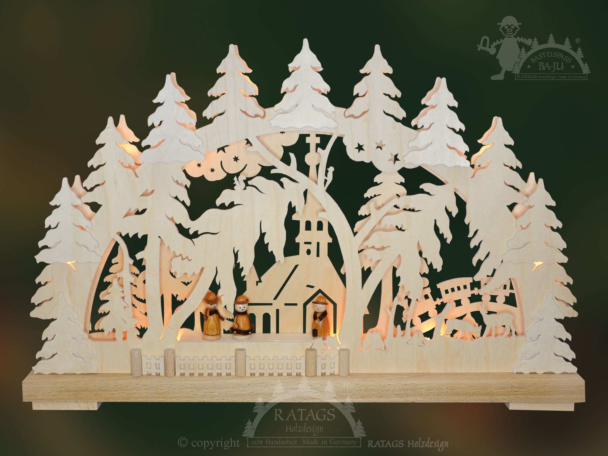 Crafting kit for a candle arch, small, village chapel