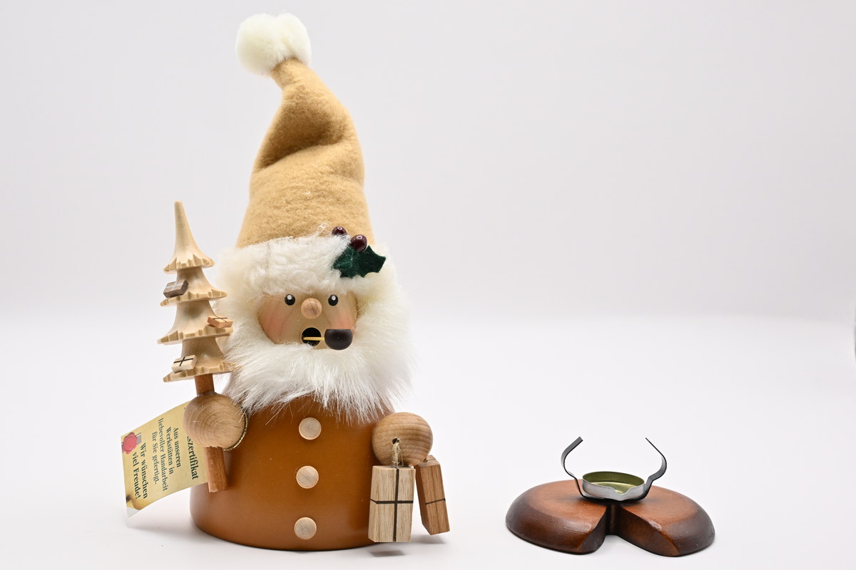Räuchermann Weihnachtsmann natur 19,0 cm