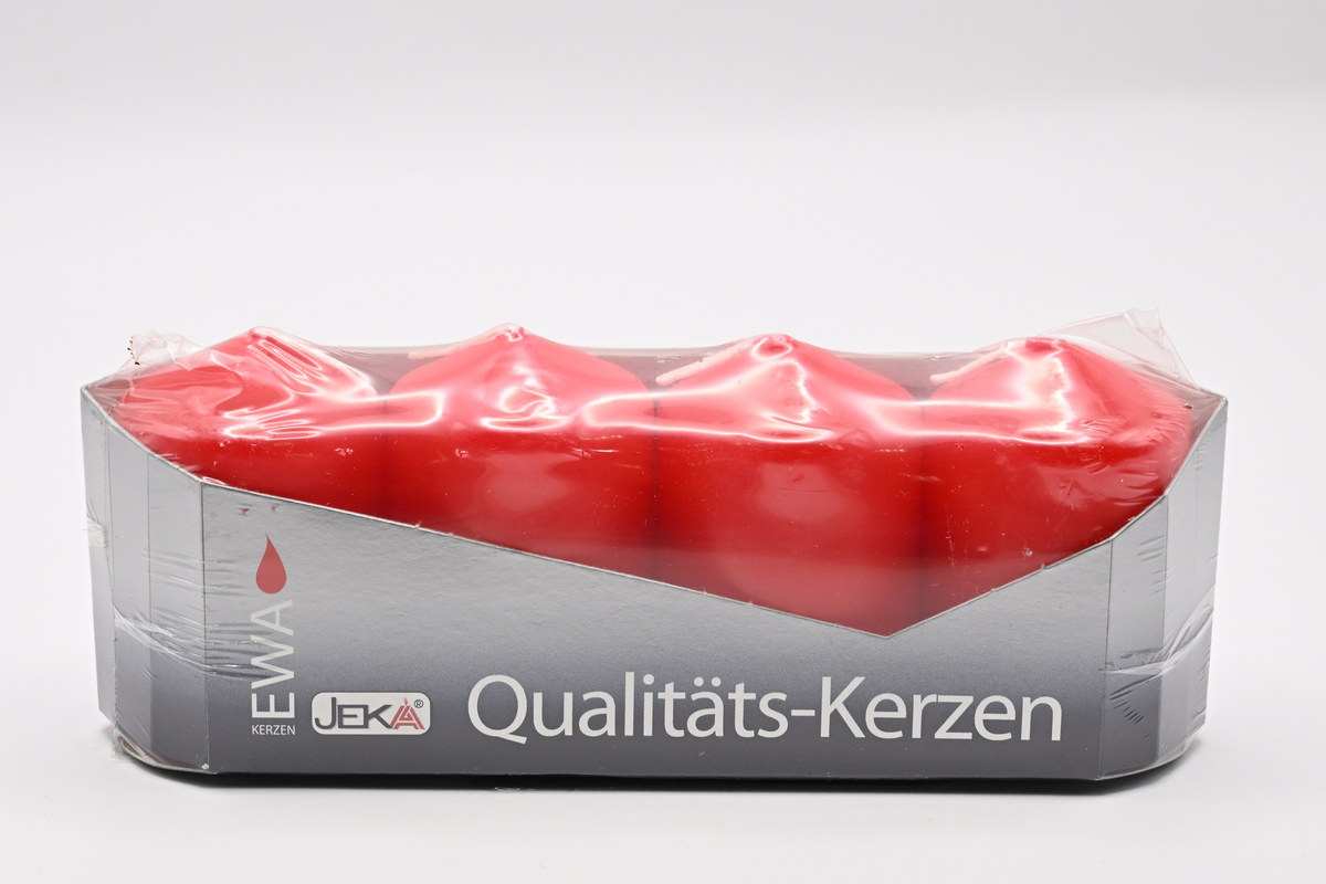 Stumpenkerzen rot Größe 40x60mm Stumpenkerzen rot Größe 40x60mm