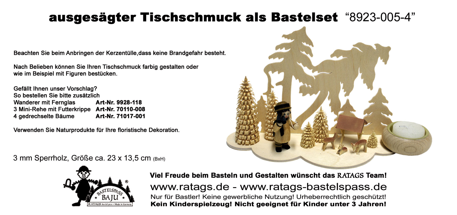 Tischschmuck zum Basteln, Wolke, Windbruch