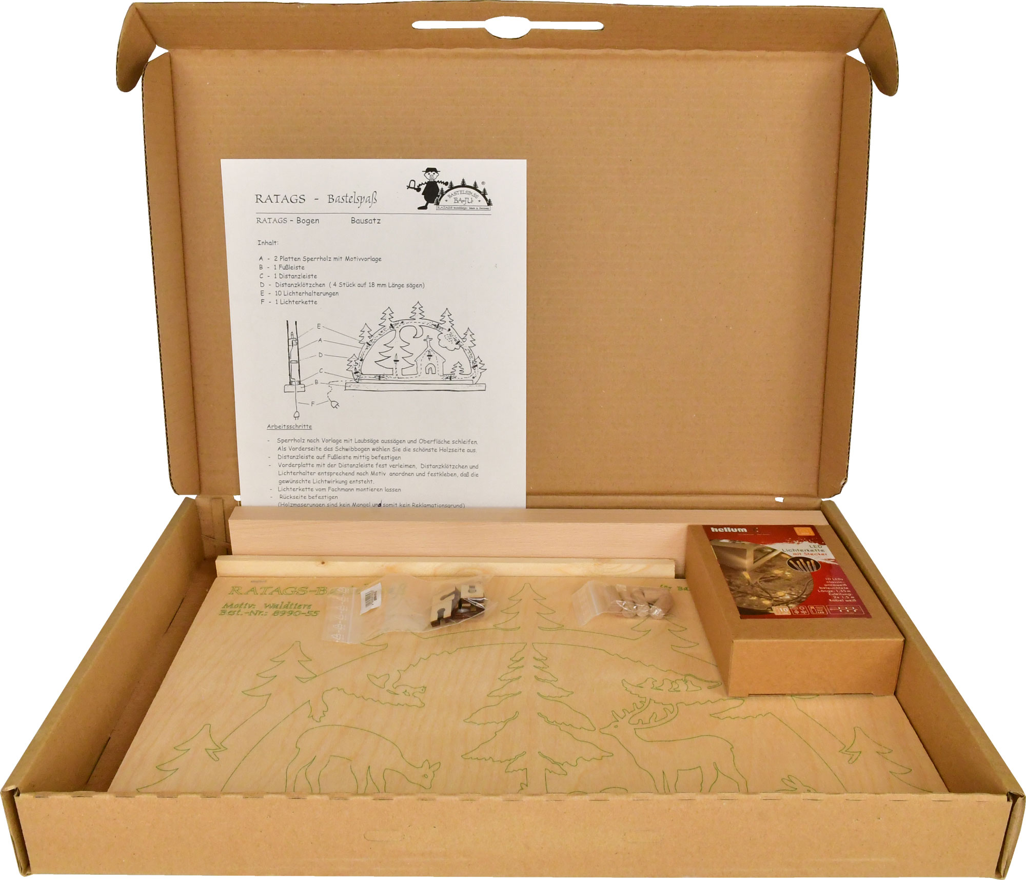 Crafting kit for candle arch, small, forest animals