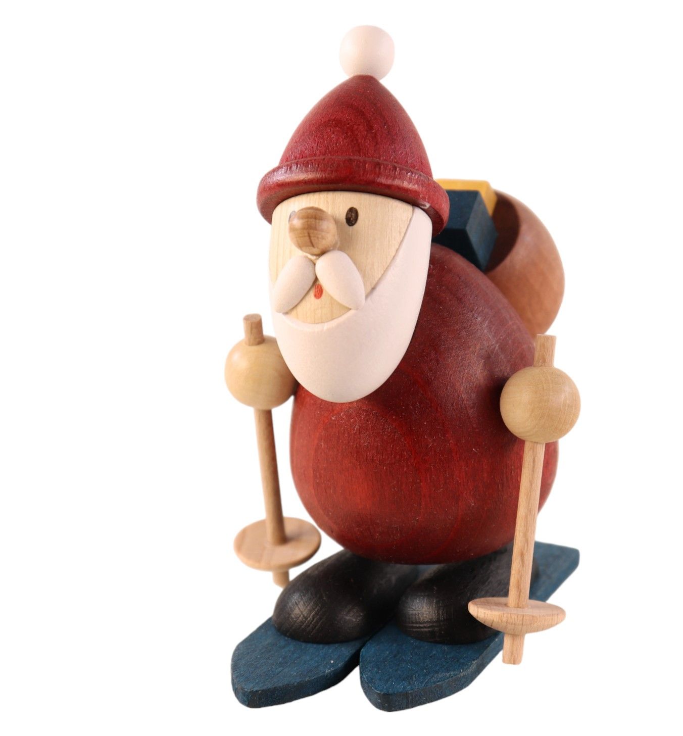 Weihnachtsmann mit Skier LxBxH 9,5x7,0x9,6 cm