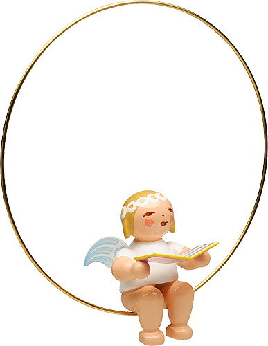 Christbaumengel im Ring, mit Geschenk