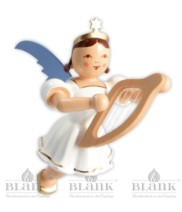 Floating angel lyre, coloured