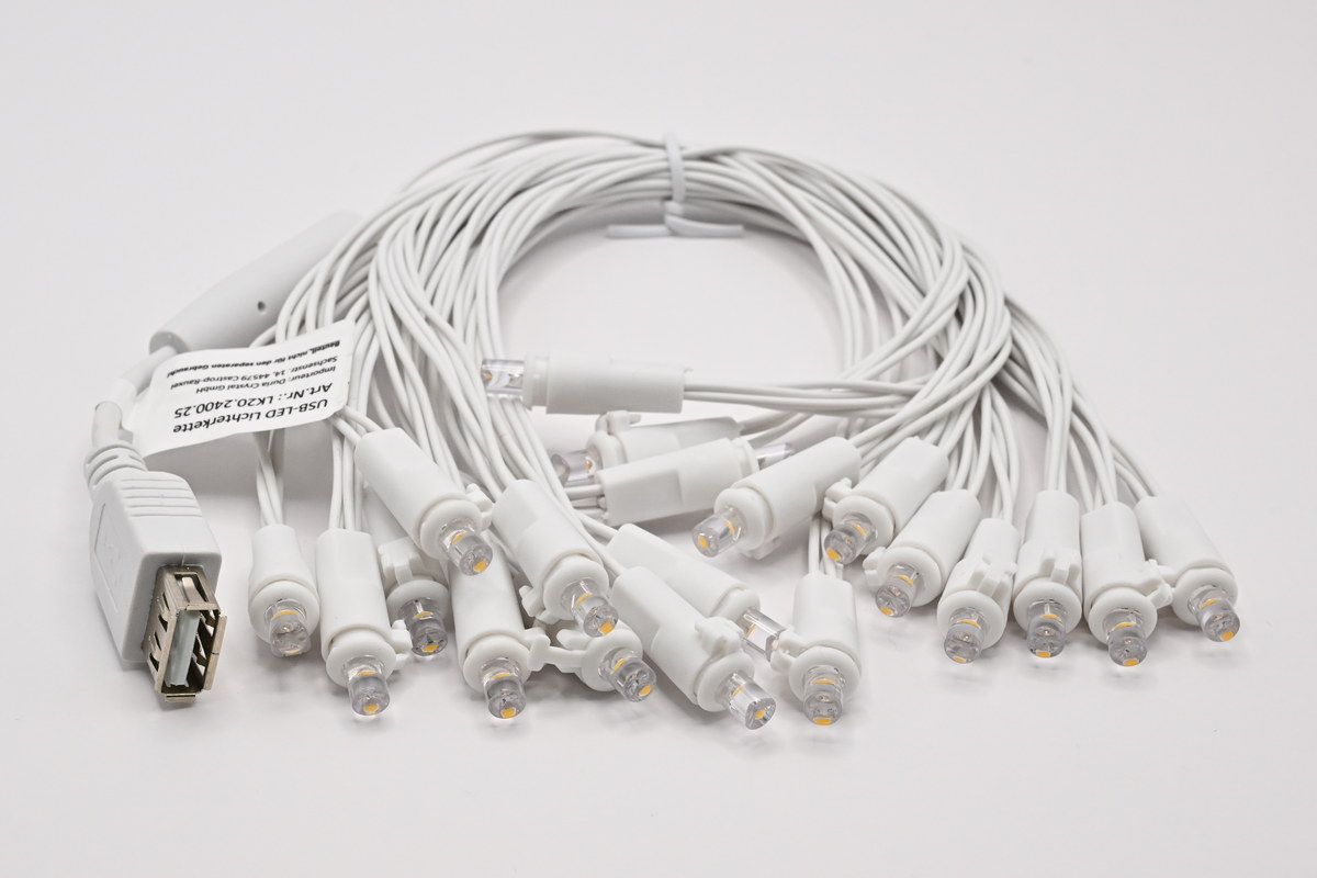 USB Lichterkette 20-fach VOLL-USB ohne Schalter USB Lichterkette 20-fach VOLL-USB ohne Schalter