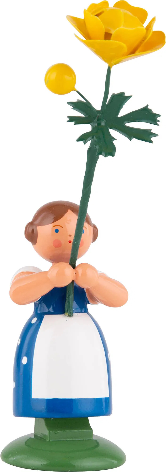 Girl with troll flower