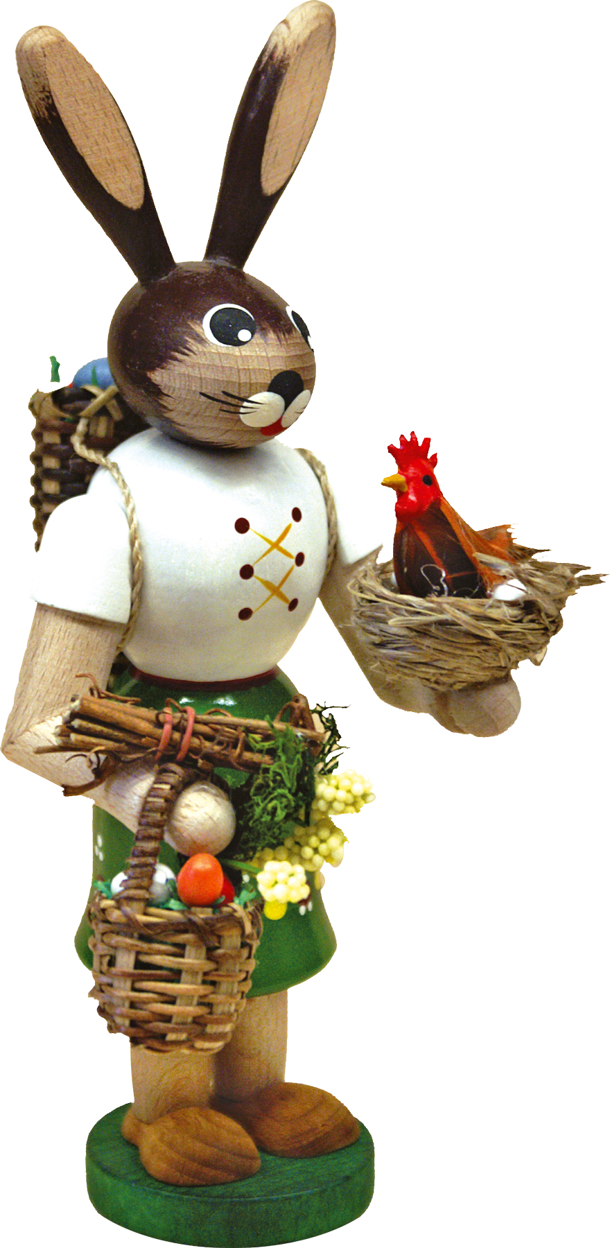 Osterhäsin mit Eierkorb