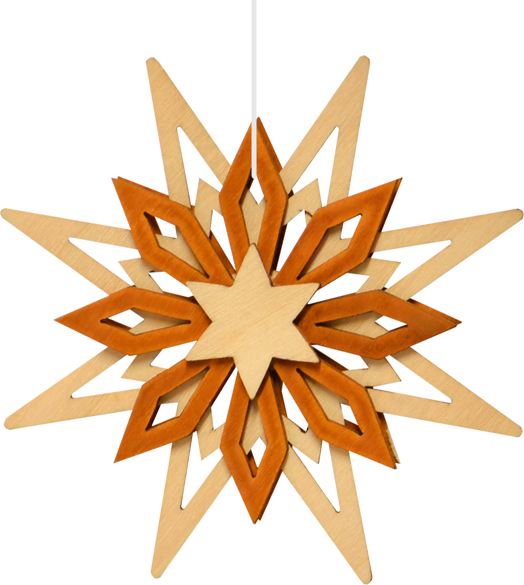 Large natural/beige star tree decoration for hanging