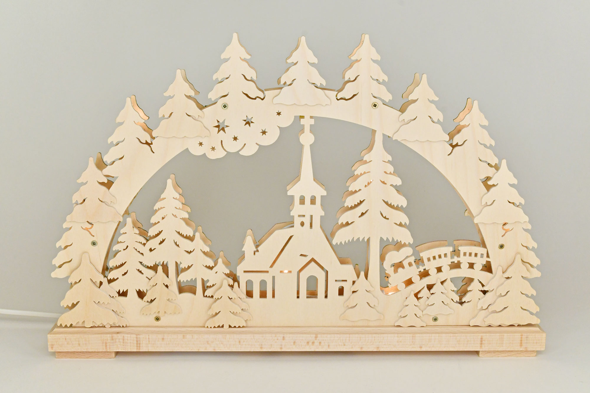 Doppelschwibbogen kl., Waldkirche, handbemalt sommerlich