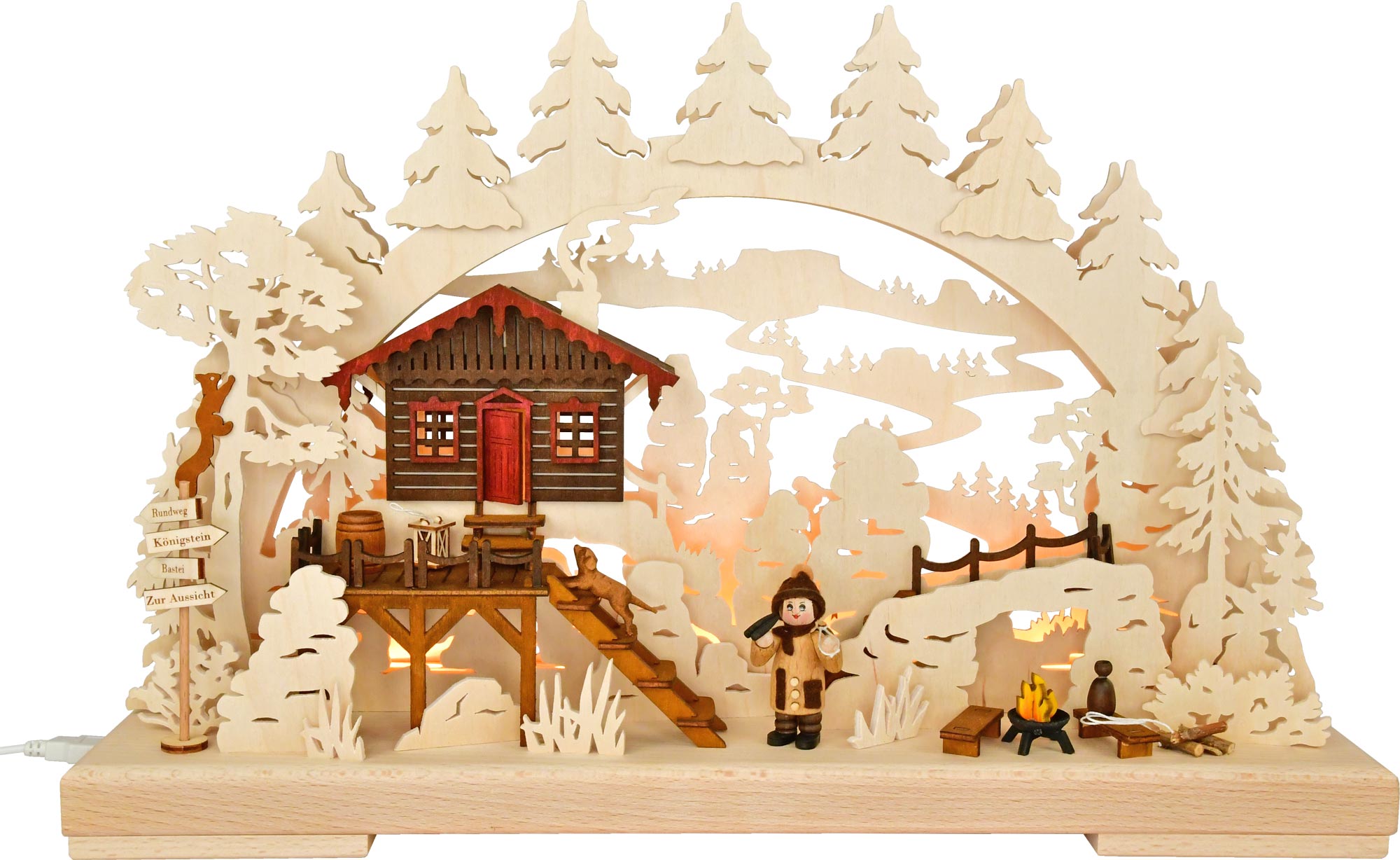 LED-Schwibbogen kl., Sächsische Schweiz