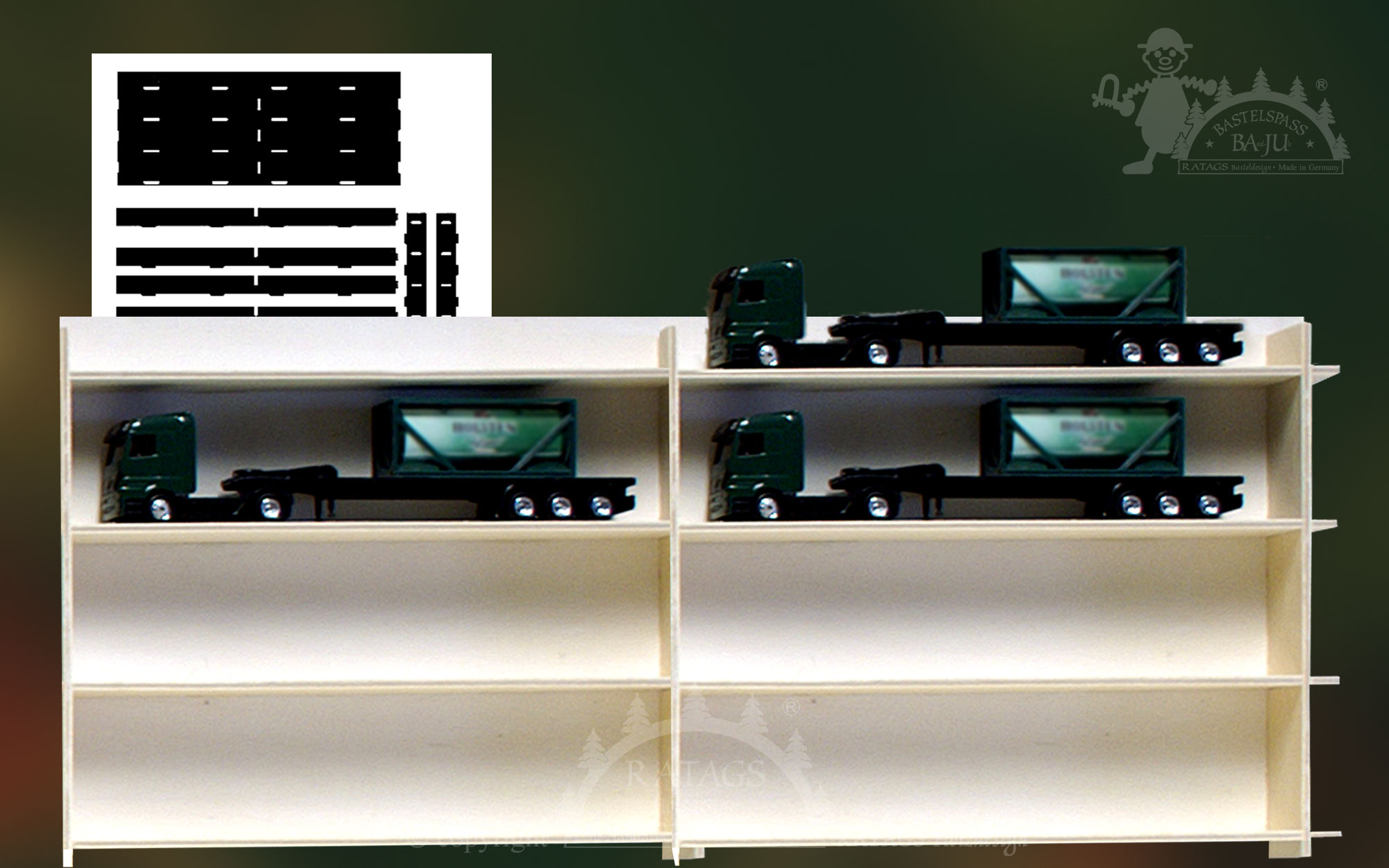 Setzkasten zum Basteln, Truck-Erweiterung Setzkasten zum Basteln, Truck-Erweiterung