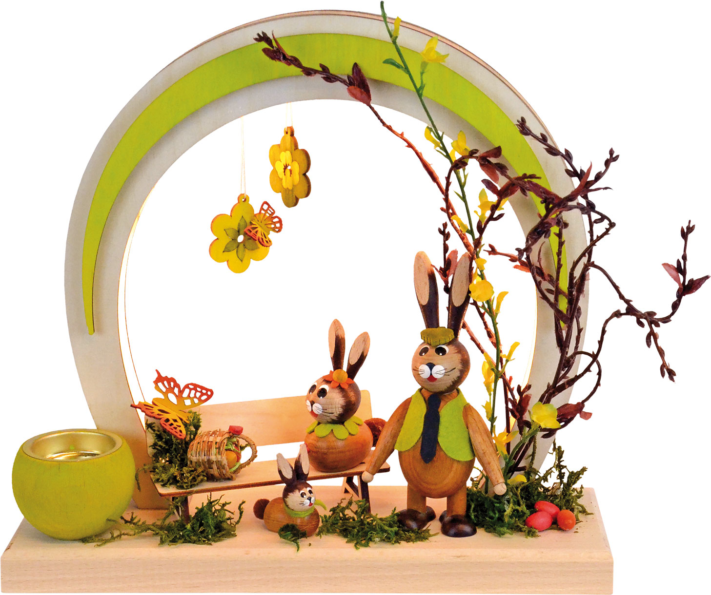 Romantikleuchte Ostern,LED,rund - grün,