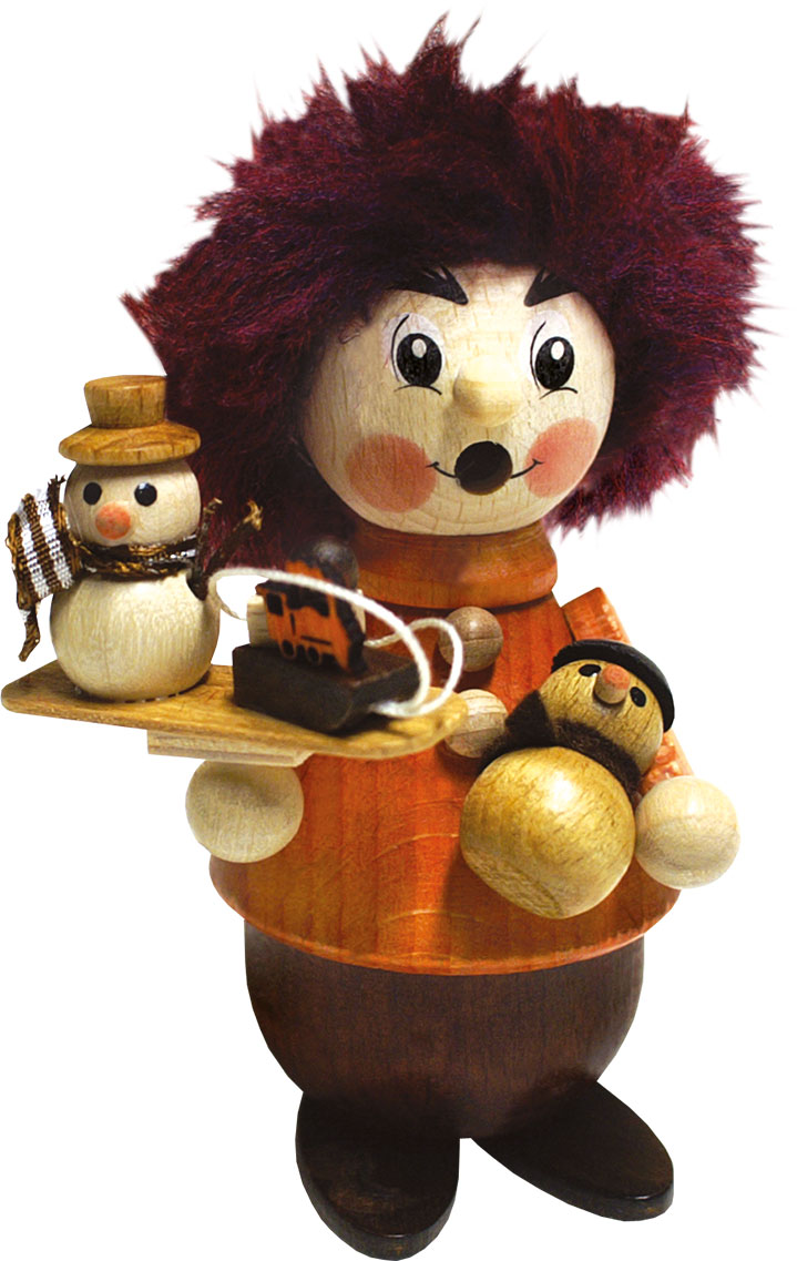 Räuchermännchen, Kind mit Schneemann Kurzlatscher