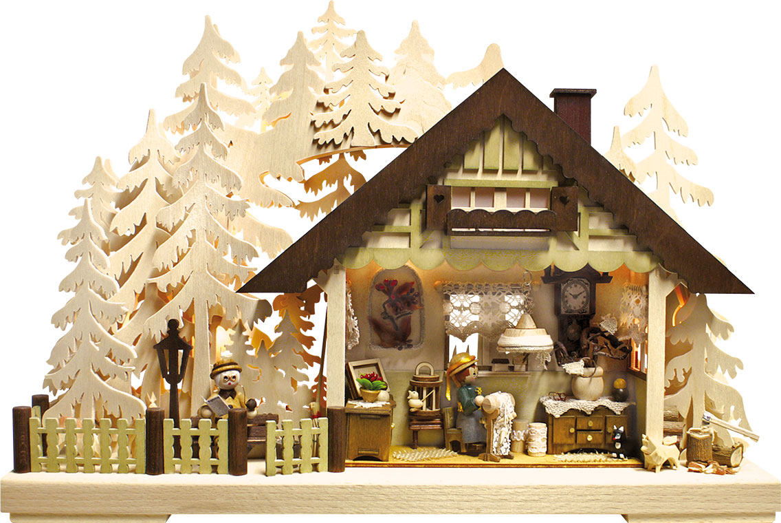 3D-Schwibbogen klein, Klöppelstube 3D-Schwibbogen klein, Klöppelstube