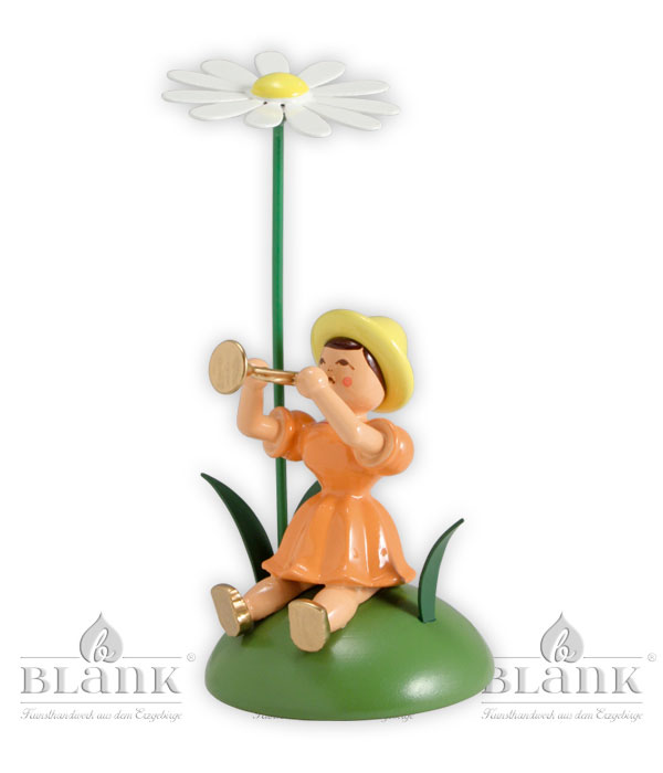 Magarite, Trompete Blumenkind sitzend