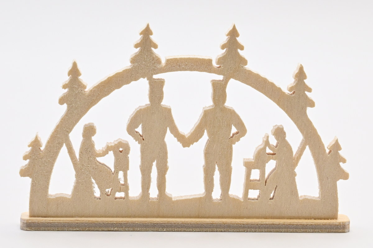 Miniature miner's candle arch