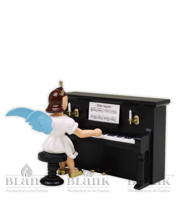 Angel at the piano, coloured