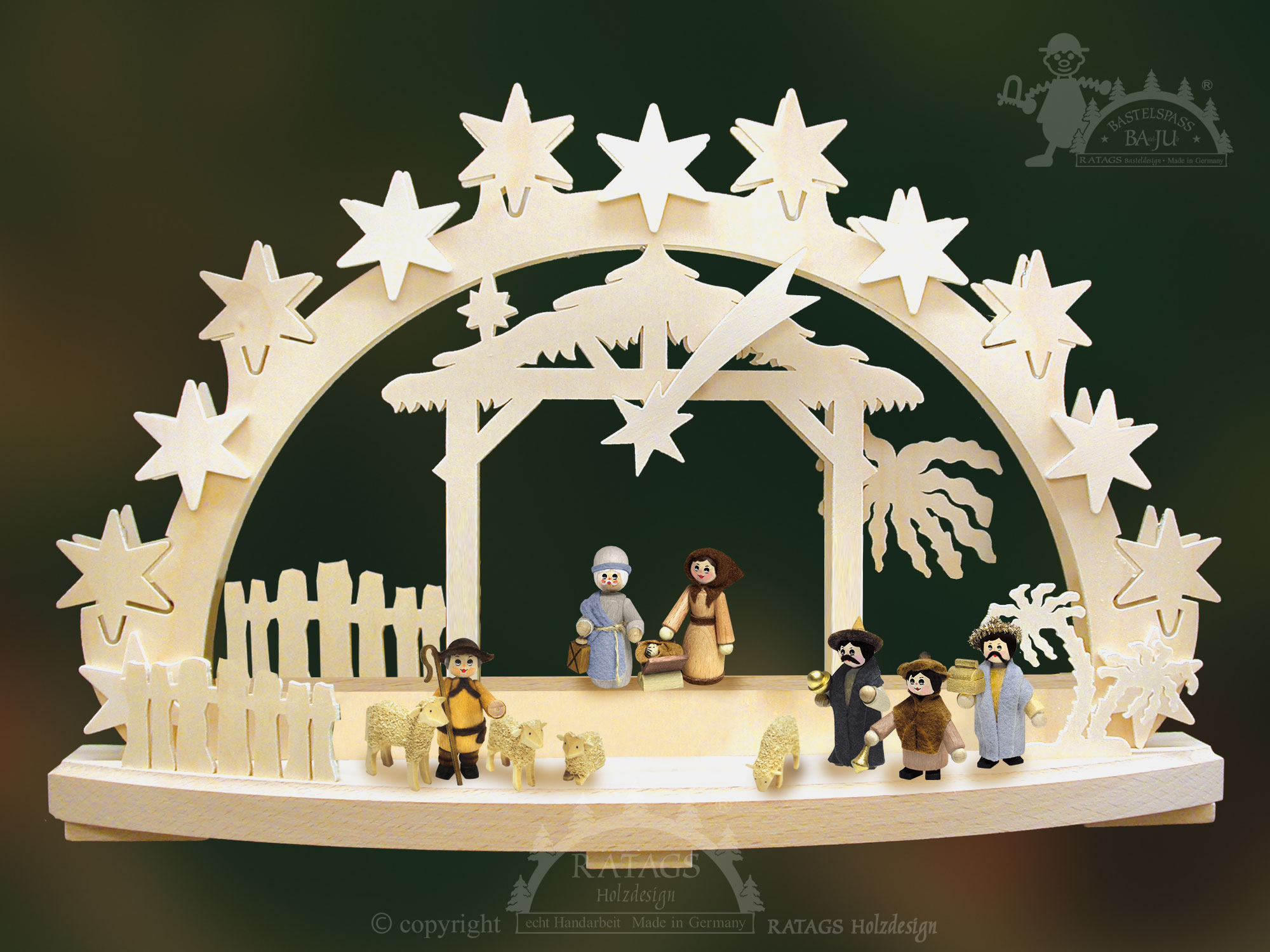 Crib arch for crafting, small, Nativity scene