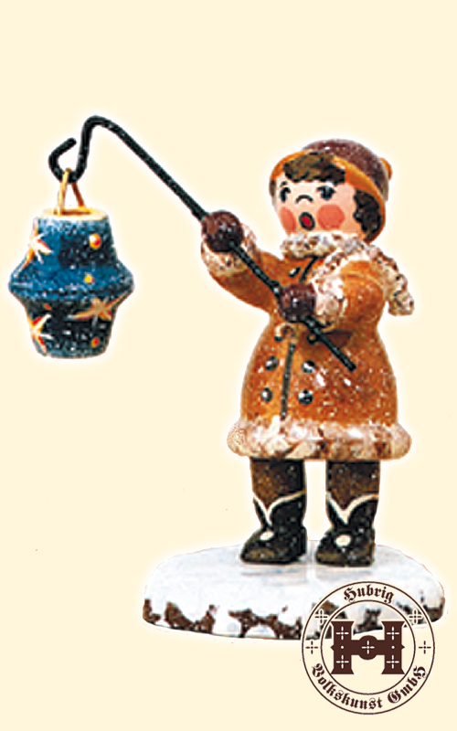 Winter child, girl's starry sky