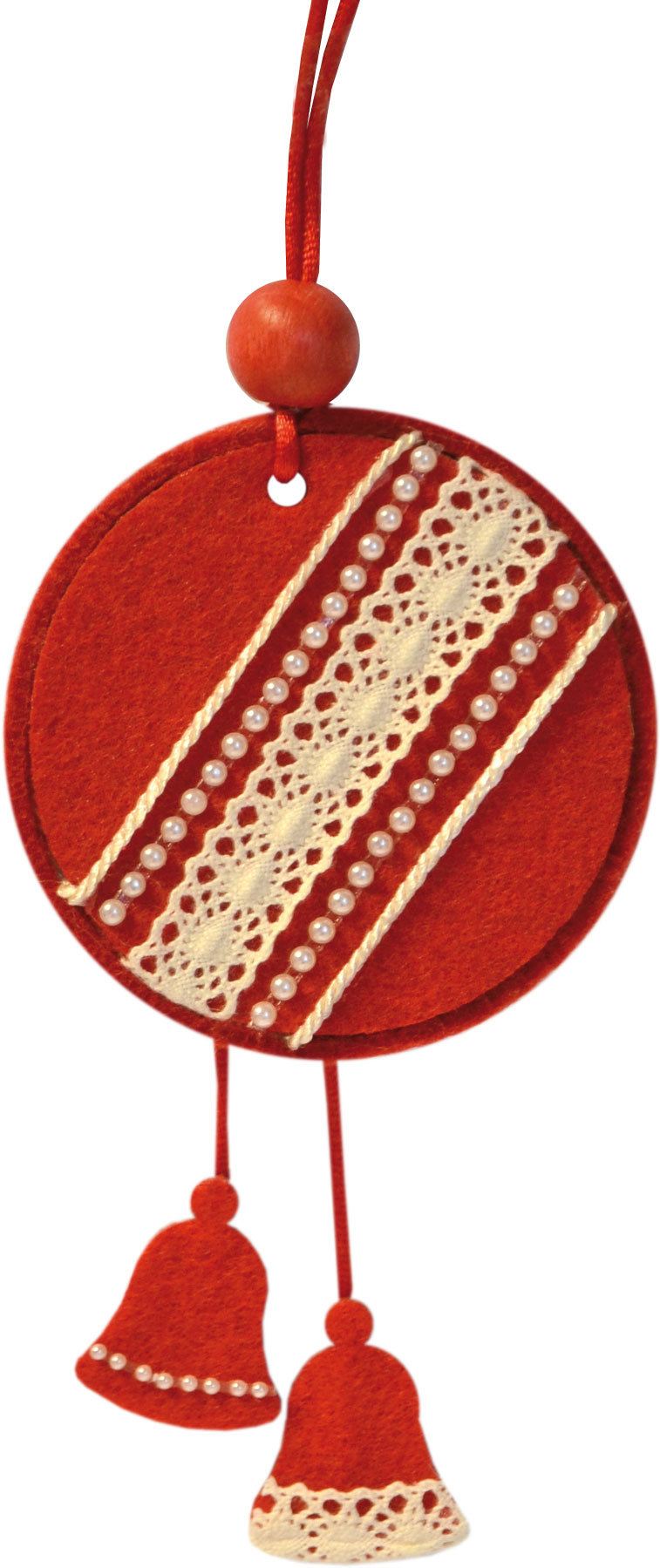 Baumbehang zum Basteln, Baumkugel Material Filz, Länge ca. 15 cm