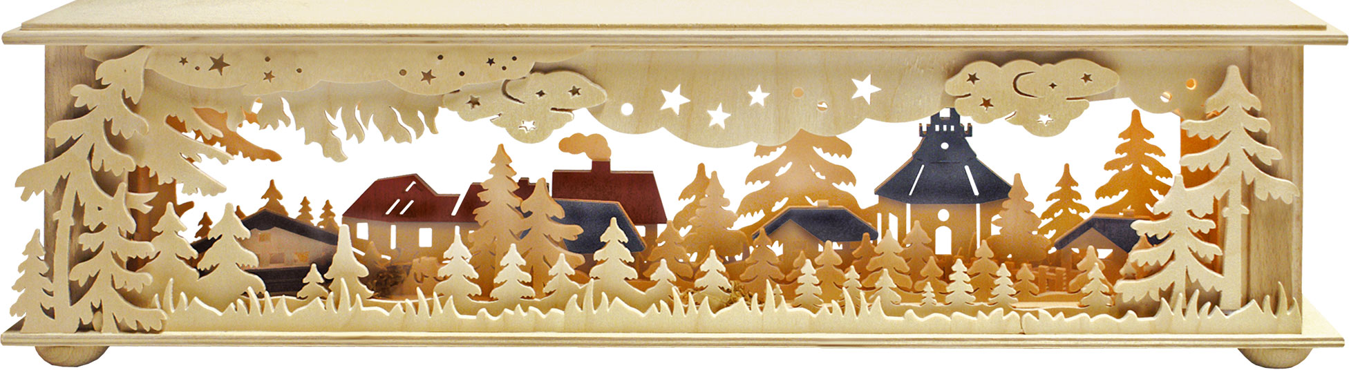 Raumleuchte klein, farbige Dächer, unbestückt