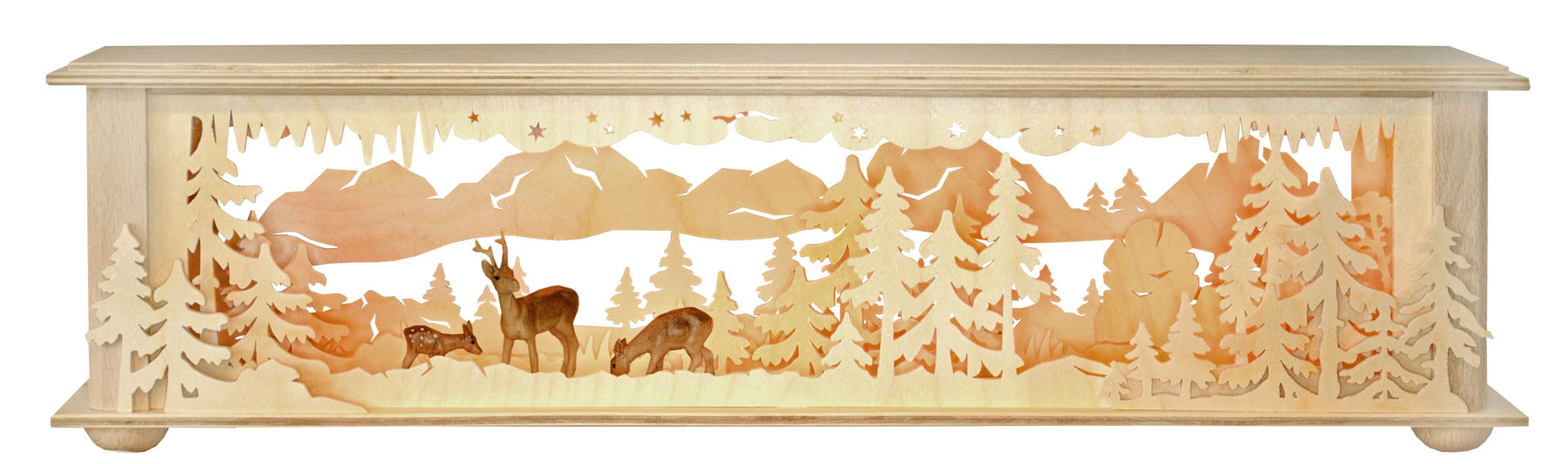 Room light, small, forest, deer, hoarfrost