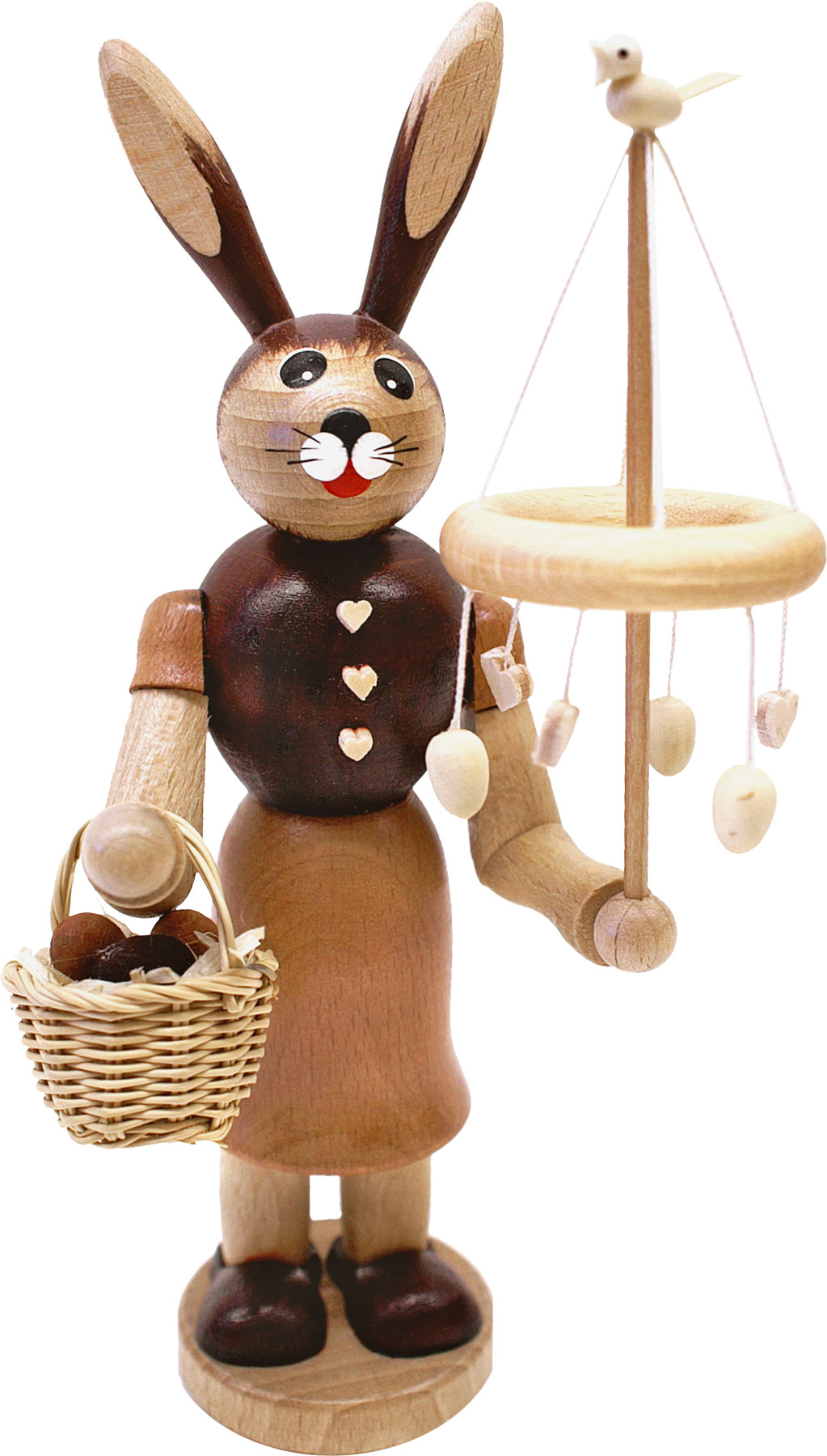 Hare woman, natural, with Easter stick