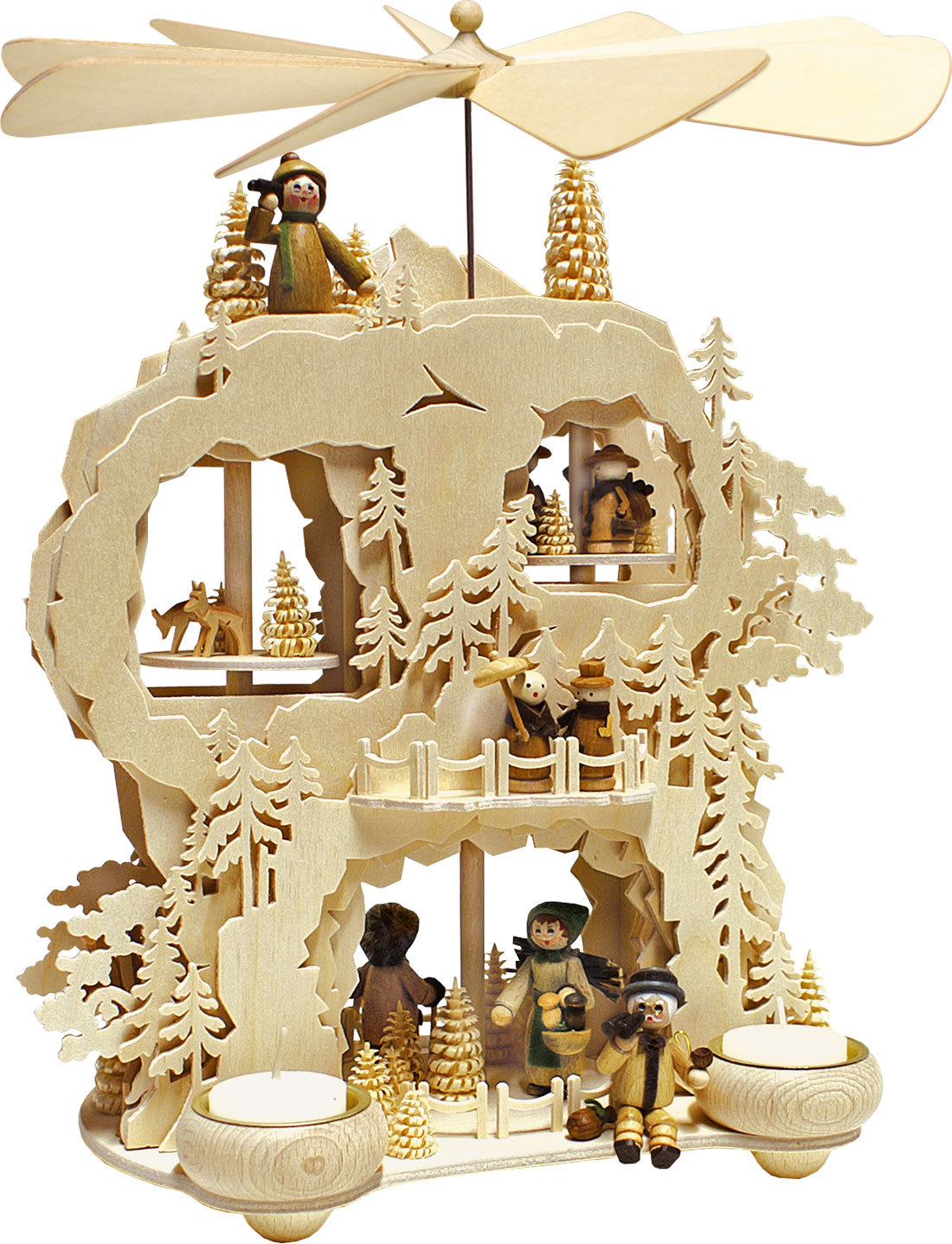 Zahnradpyramide, Waldleute Teelichte Zahnradpyramide, Waldleute Teelichte