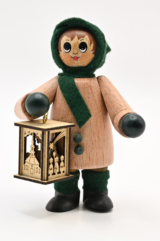 Large figure, lantern child, rose gold