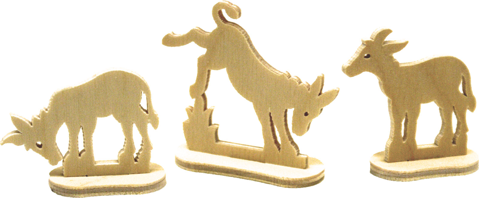 Plug-in figures for crafting, donkey set, small