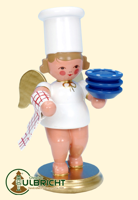 Figur, Kochengel mit Teller Figur, Kochengel mit Teller