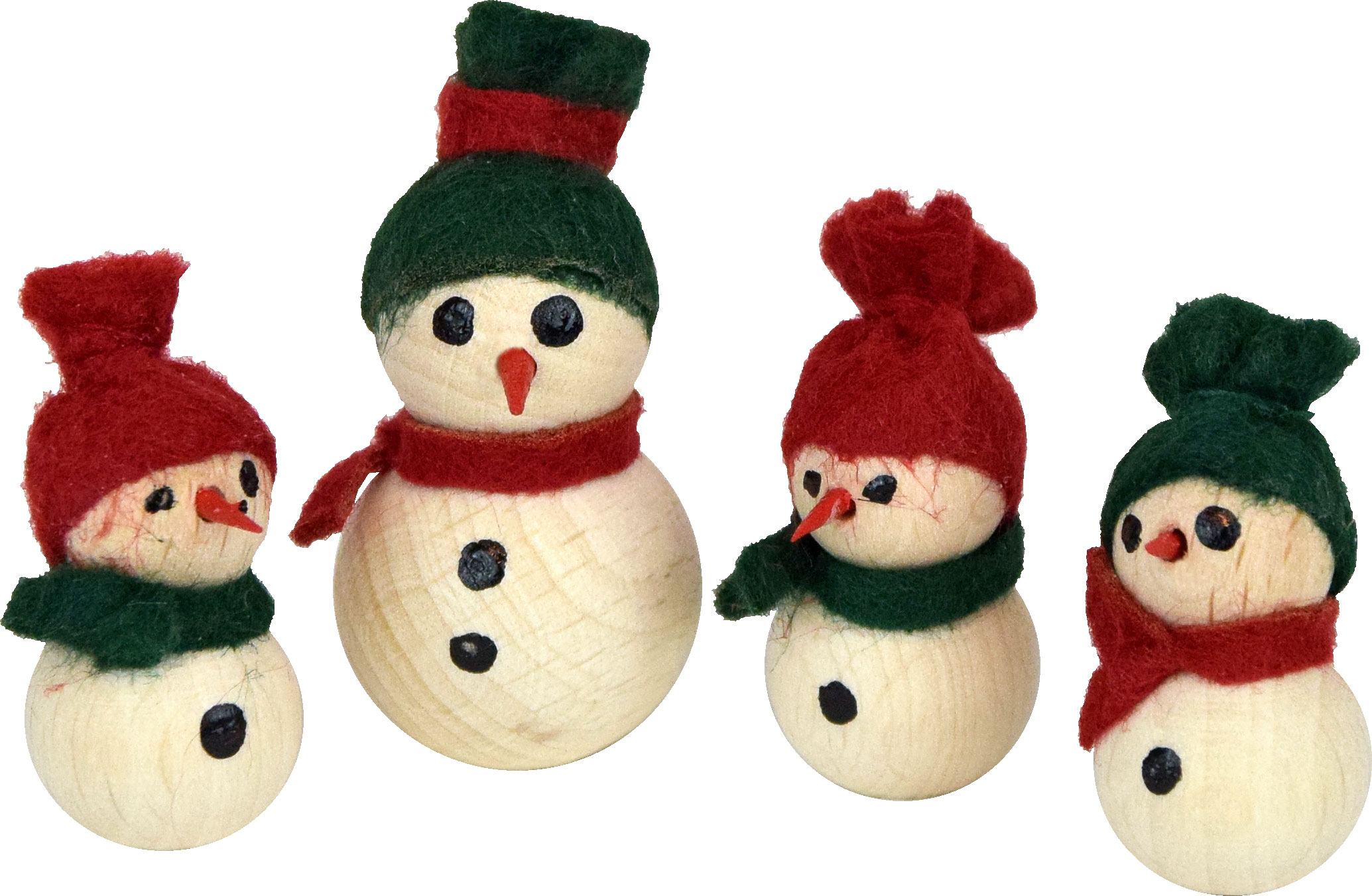 4 Schneemänner zum Basteln Set 4-teilig
