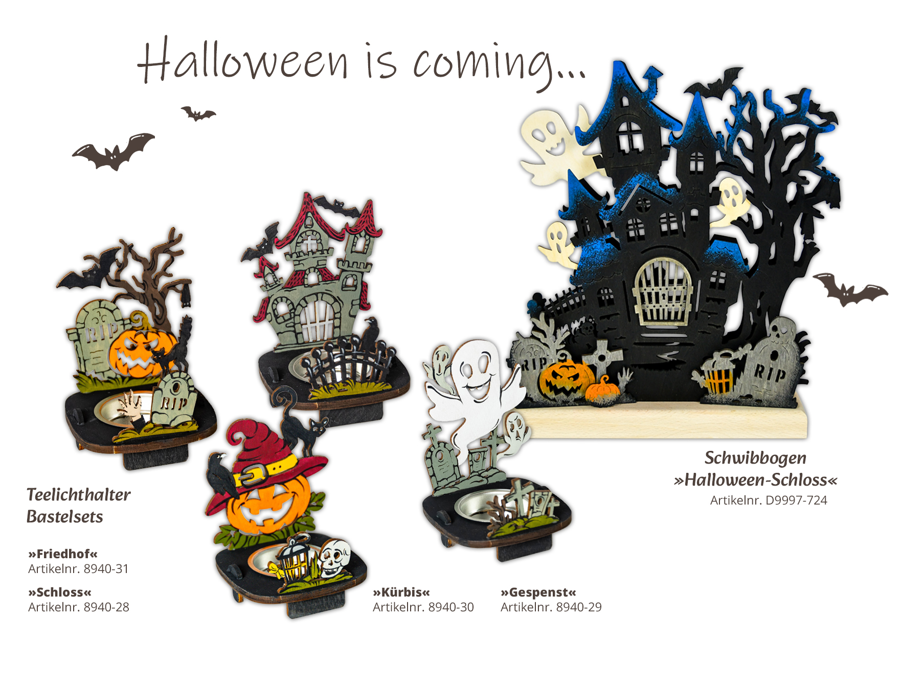Schattenspiel zum Basteln, Gespenst, Halloween