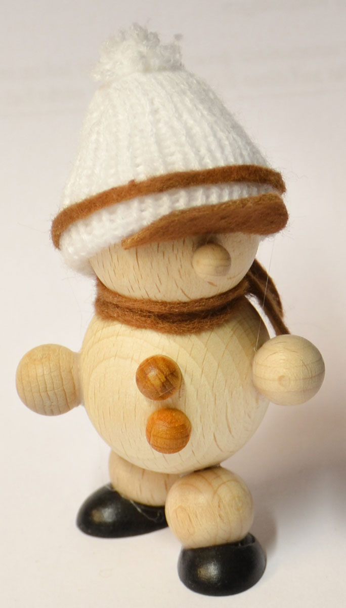 Schneemann natur, stehend weiße Mütze mit Cappy