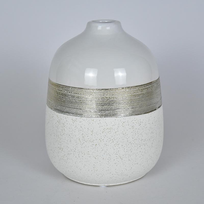 Vase 20 cm gold ribbon