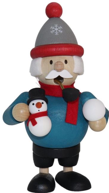 Mini-Räuchermann mit Schneemann 12,5 cm