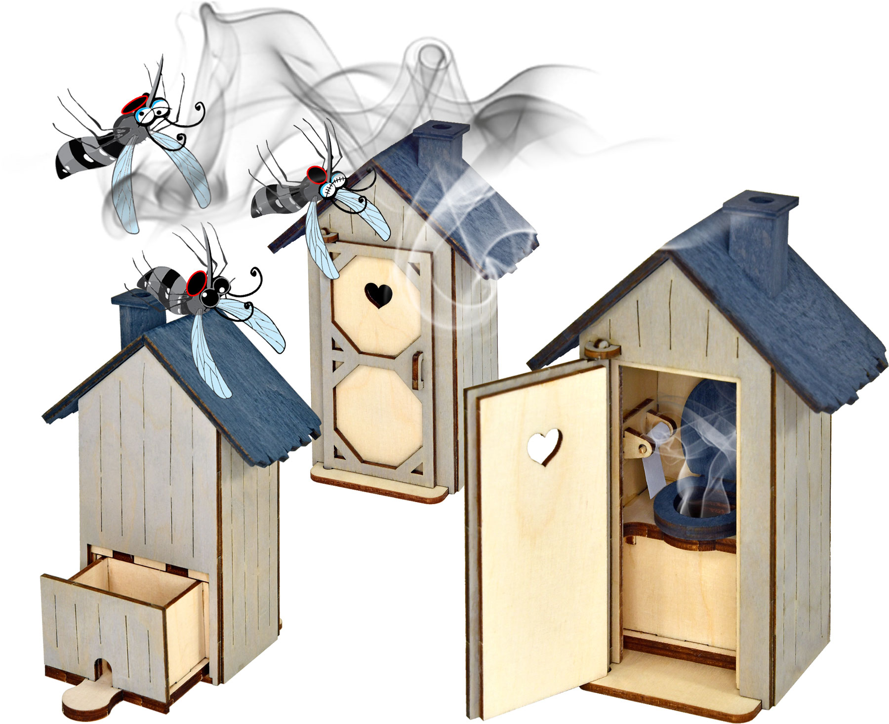 Incense house Toilet house, grey Outhouse, toilet