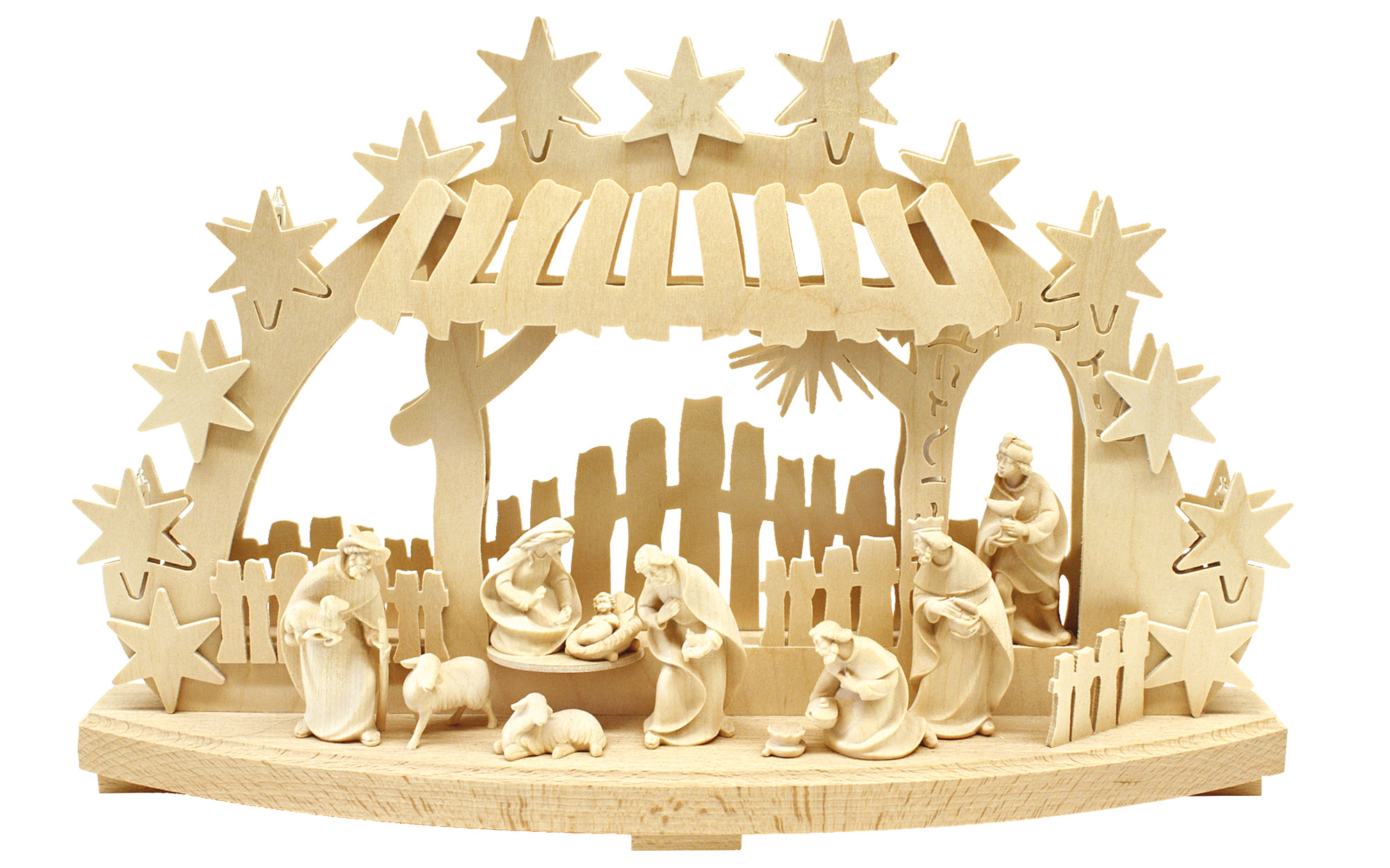 Small candle arch, Christ Child, natural Tyrolean figures, 7 cm