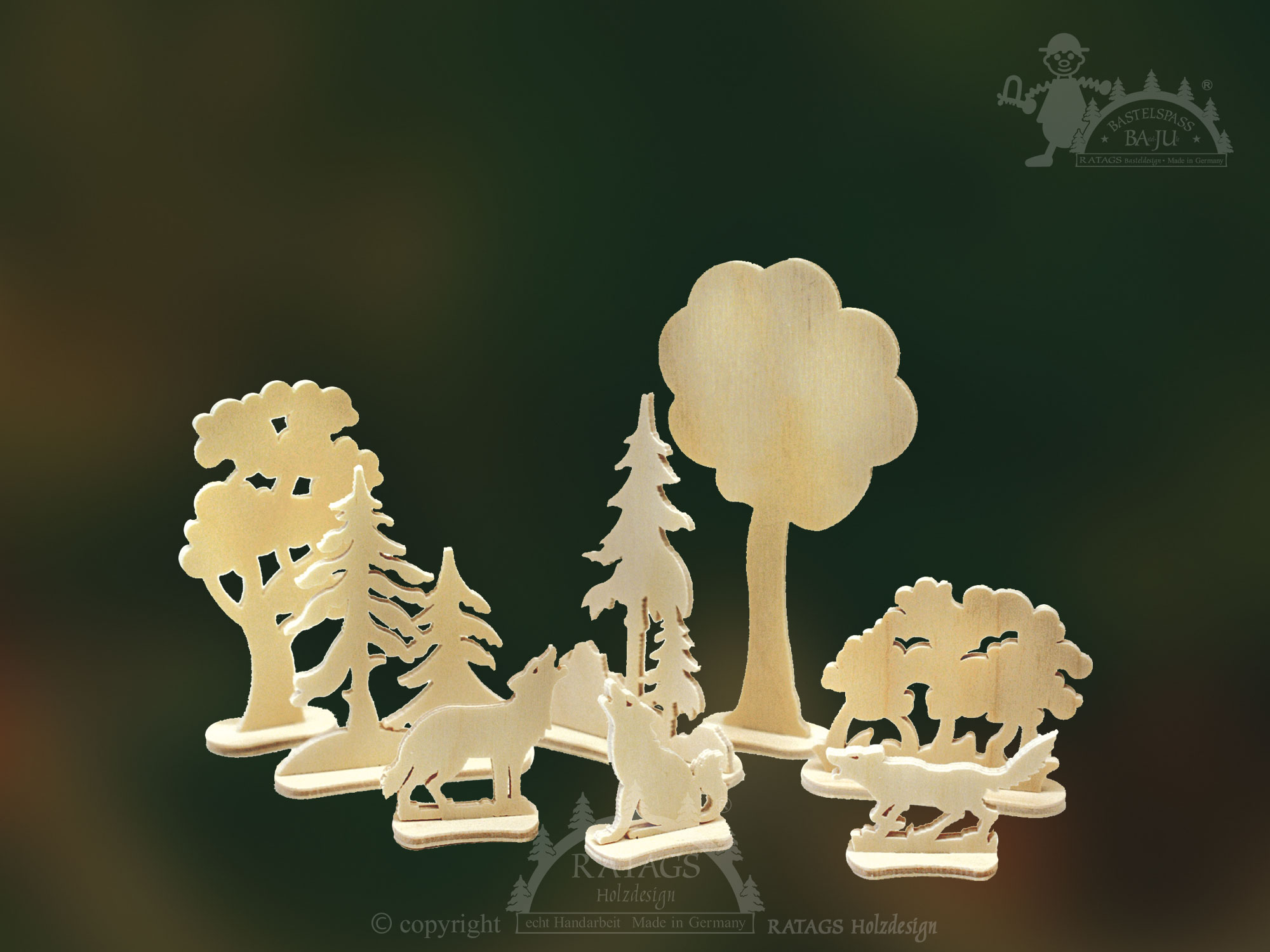 Plug-in figures for crafting, wolves
