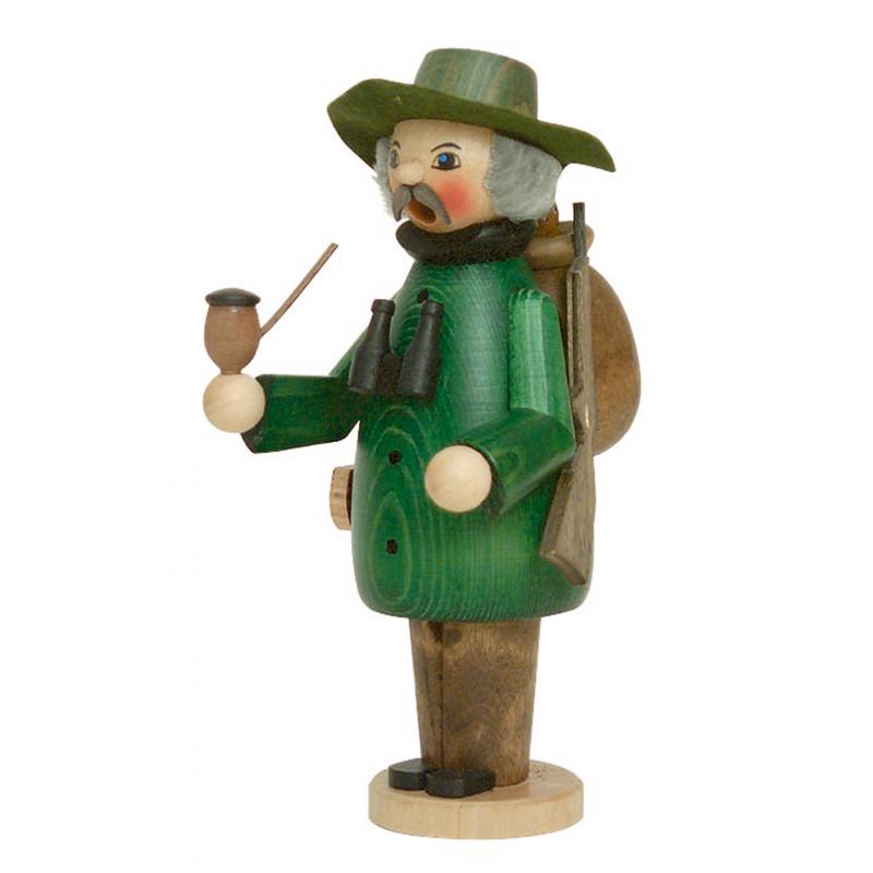 Smoking men, hunters, coloured, approx. 17 cm